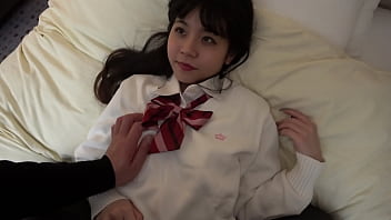 Teen Japanese amateur indulges in school girl and hotel room sex with raw cock and handjob